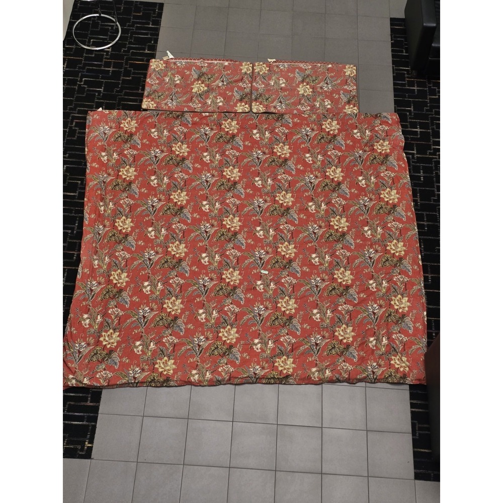 Roee Tree Bedding Queen Comforter Set Pillow Cases Shams‎ Red Floral
